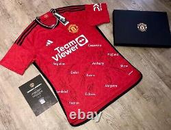 MU033727 MUFC Official COA Manchester United 2023-2024 Squad Signed Shirt