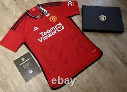 MU033727 MUFC Official COA Manchester United 2023-2024 Squad Signed Shirt