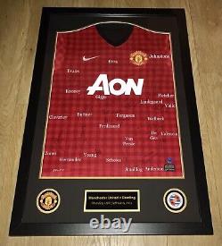 MUFC Certified Framed Ferguson's 2012-2013 Squad Signed Manchester United Shirt