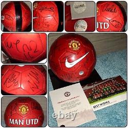 MUFC Hologram 023582 COA Manchester United 2012-13 PL Winners Squad Signed Ball