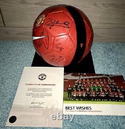 MUFC Hologram 023582 COA Manchester United 2012-13 PL Winners Squad Signed Ball