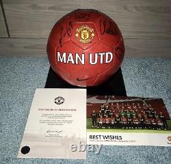 MUFC Hologram 023582 COA Manchester United 2012-13 PL Winners Squad Signed Ball