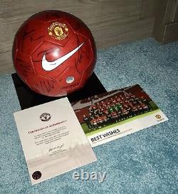 MUFC Hologram 023582 COA Manchester United 2012-13 PL Winners Squad Signed Ball