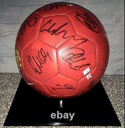 MUFC Hologram COA 2012-2013 Manchester United Squad Signed Ball x16 Inc. Rooney