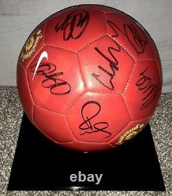 MUFC Hologram COA 2012-2013 Manchester United Squad Signed Ball x16 Inc. Rooney