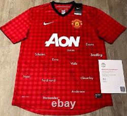 MUFC Hologram MU1A19926J COA, Manchester United 2012-2013 Squad Signed Shirt