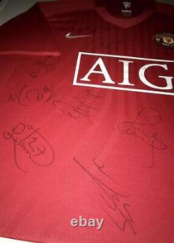 MUFC Issued Manchester United 2008 Champions League Winners Squad Signed Shirt