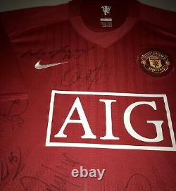 MUFC Issued Manchester United 2008 Champions League Winners Squad Signed Shirt