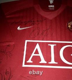 MUFC Issued Manchester United 2008 Champions League Winners Squad Signed Shirt