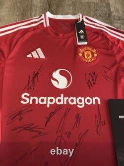 MUFC Numbered MU040916 COA Manchester United 2024/2025 Squad Signed Shirt