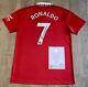 MUFC Official COA 36680 CRISTIANO RONALDO #7 Signed Manchester United Shirt