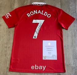 MUFC Official COA 36680 CRISTIANO RONALDO #7 Signed Manchester United Shirt