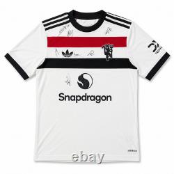 Man Utd 2024/25 Away Shirt Signed Bruno Fernandes Mount Eriksen Dorgu COA