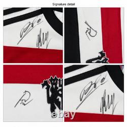 Man Utd 2024/25 Away Shirt Signed Bruno Fernandes Mount Eriksen Dorgu COA