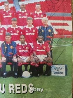 Man Utd Signed 7 Single From 1993/94 Season Squad Signatures. Manchester United