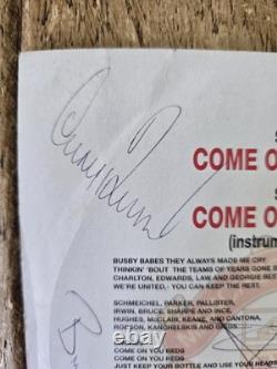 Man Utd Signed 7 Single From 1993/94 Season Squad Signatures. Manchester United
