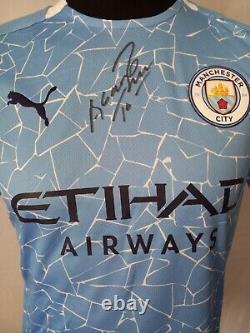 Manchester City Home Shirt Signed Sergio Kun Aguero