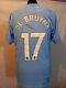 Manchester City Number 17 Home Man City Shirt Signed Kevin De Bruyne