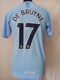 Manchester City Number 17 Home Shirt Signed Kevin De Bruyne