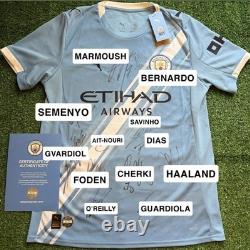 Manchester City Squad Signed 25/26 Home Shirt with OFFICIAL CLUB COA & GIFT BOX