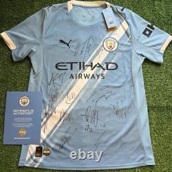 Manchester City Squad Signed 25/26 Home Shirt with OFFICIAL CLUB COA & GIFT BOX