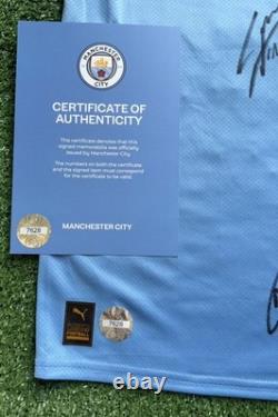 Manchester City Squad Signed Treble Winners 2022/23 Shirt with OFFICIAL CLUB COA