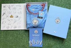 Manchester City Squad Signed Treble Winners 2022/23 Shirt with OFFICIAL CLUB COA