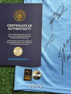 Manchester City Squad Signed Treble Winners 2022/23 Shirt with OFFICIAL CLUB COA