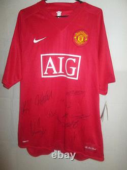 Manchester United 07-08 Squad Signed Home Football Shirt & MUFC COA BNWT /5196