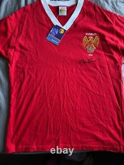 Manchester United 1958 Retro Shirt Signed Bobby Charlton Guarantee