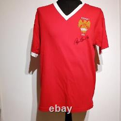 Manchester United 1958 Retro Wembley Home Shirt Signed Bobby Charlton