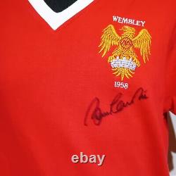 Manchester United 1958 Retro Wembley Home Shirt Signed Bobby Charlton