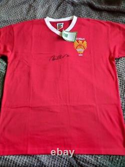 Manchester United 1958 Retro Wembley Home Shirt Signed Bobby Charlton