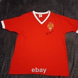 Manchester United 1958 Retro Wembley Home Shirt Signed Bobby Charlton