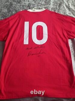 Manchester United 1963 Retro Number 10 Shirt Signed Denis Law Guarantee