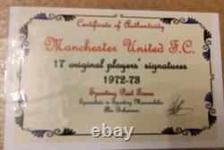Manchester United 1972/73 SIGNED 14 x 12 MOUNTED & FRAMEDx 17 Stunning Rare