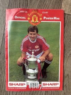 Manchester United 1990/91 Team Poster Signed By All Team
