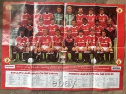 Manchester United 1990/91 Team Poster Signed By All Team