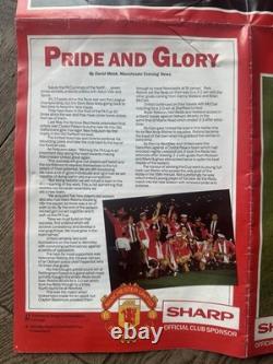 Manchester United 1990/91 Team Poster Signed By All Team