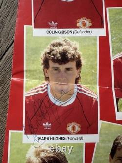 Manchester United 1990/91 Team Poster Signed By All Team