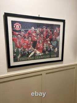 Manchester United 1999 Champions League Final original signed official poster