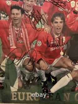 Manchester United 1999 Champions League Final original signed official poster