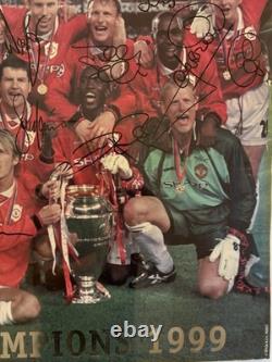 Manchester United 1999 Champions League Final original signed official poster