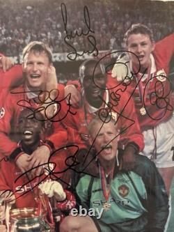 Manchester United 1999 Champions League Final original signed official poster