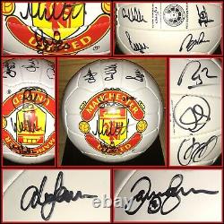 Manchester United 2000-2002 Ball Signed By 18 Inc. Ferguson, Beckham, Giggs Etc