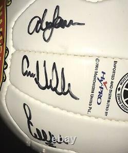 Manchester United 2000-2002 Ball Signed By 18 Inc. Ferguson, Beckham, Giggs Etc