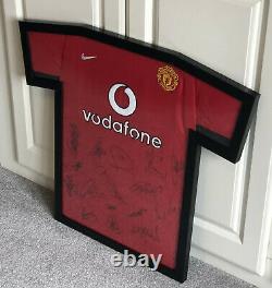 Manchester United 2002/03 Framed Signed Shirt 16 Signatures Including Beckham