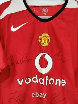 Manchester United 2004-2006 Home Football Shirt Size XLARGE New With Tags SIGNED