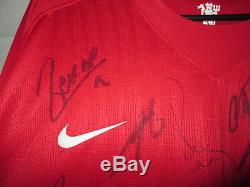 Manchester United 2008-2009 Squad Signed Home Football Shirt with our COA /21799