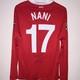 Manchester United 2010-11 Match Issue Signed Champions League Home Shirt Nani 17